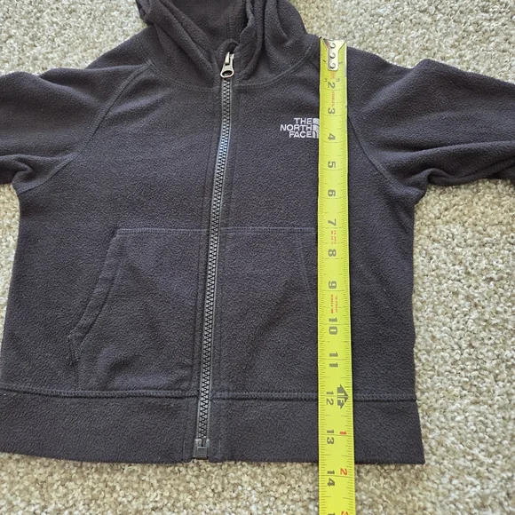 The North Face Kids Toddler Black Fleece Full Zip Hooded Jacket 2T Sweater Warm - Picture 8 of 9